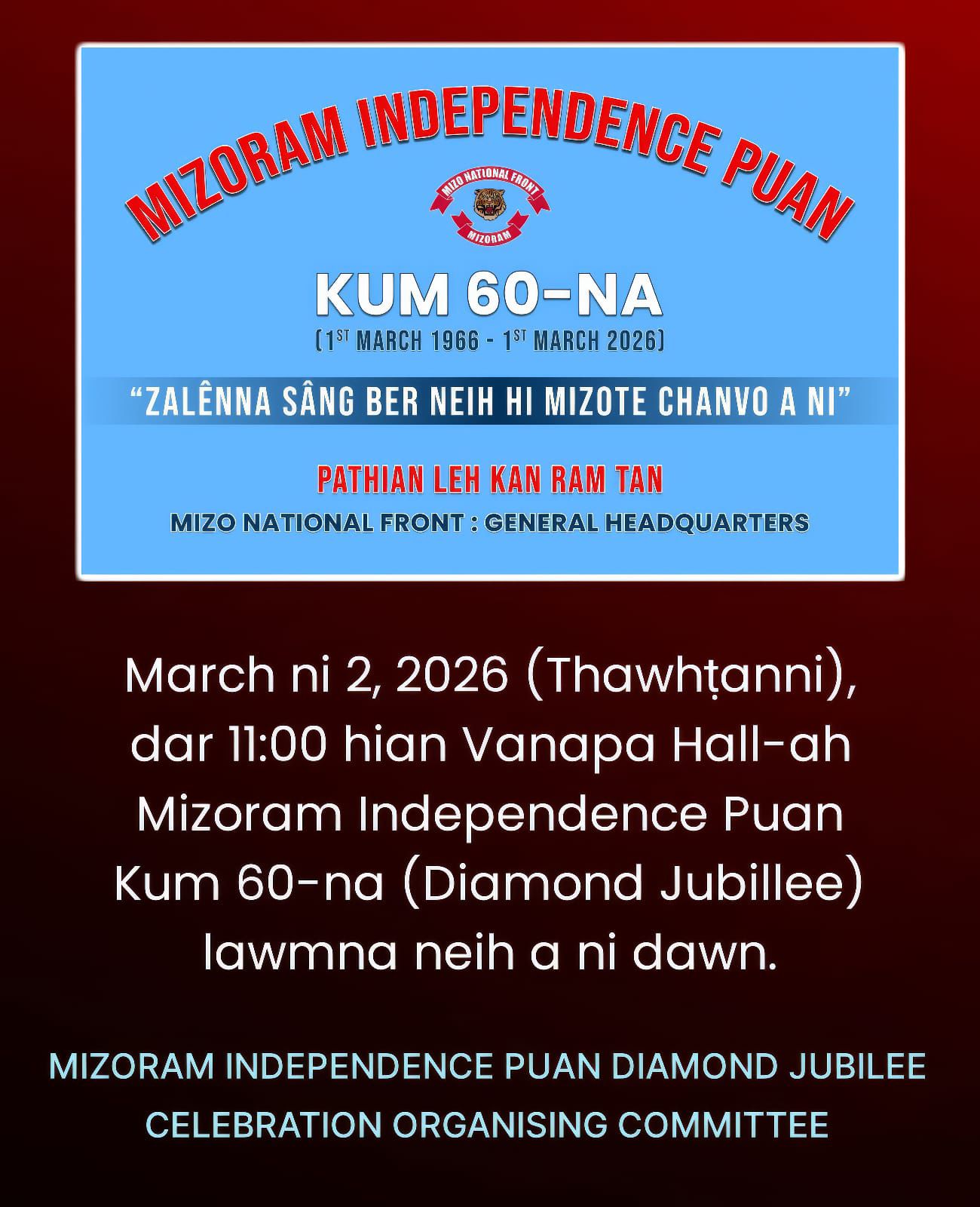 Independence puan kum 60 na flyer