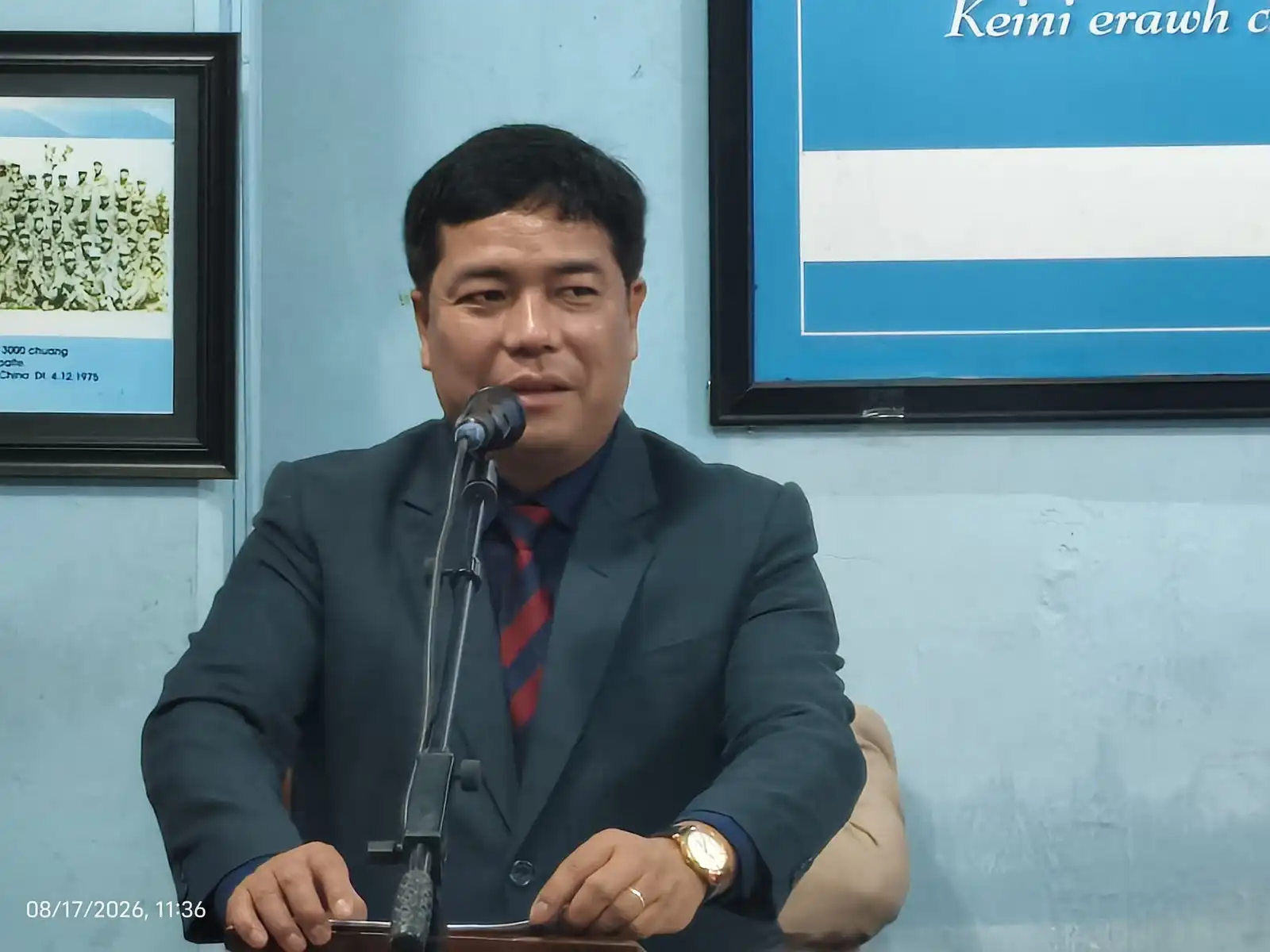 MNF General Secretary Lalpianfela Chawngthu in Hnam Run ah thu a sawi